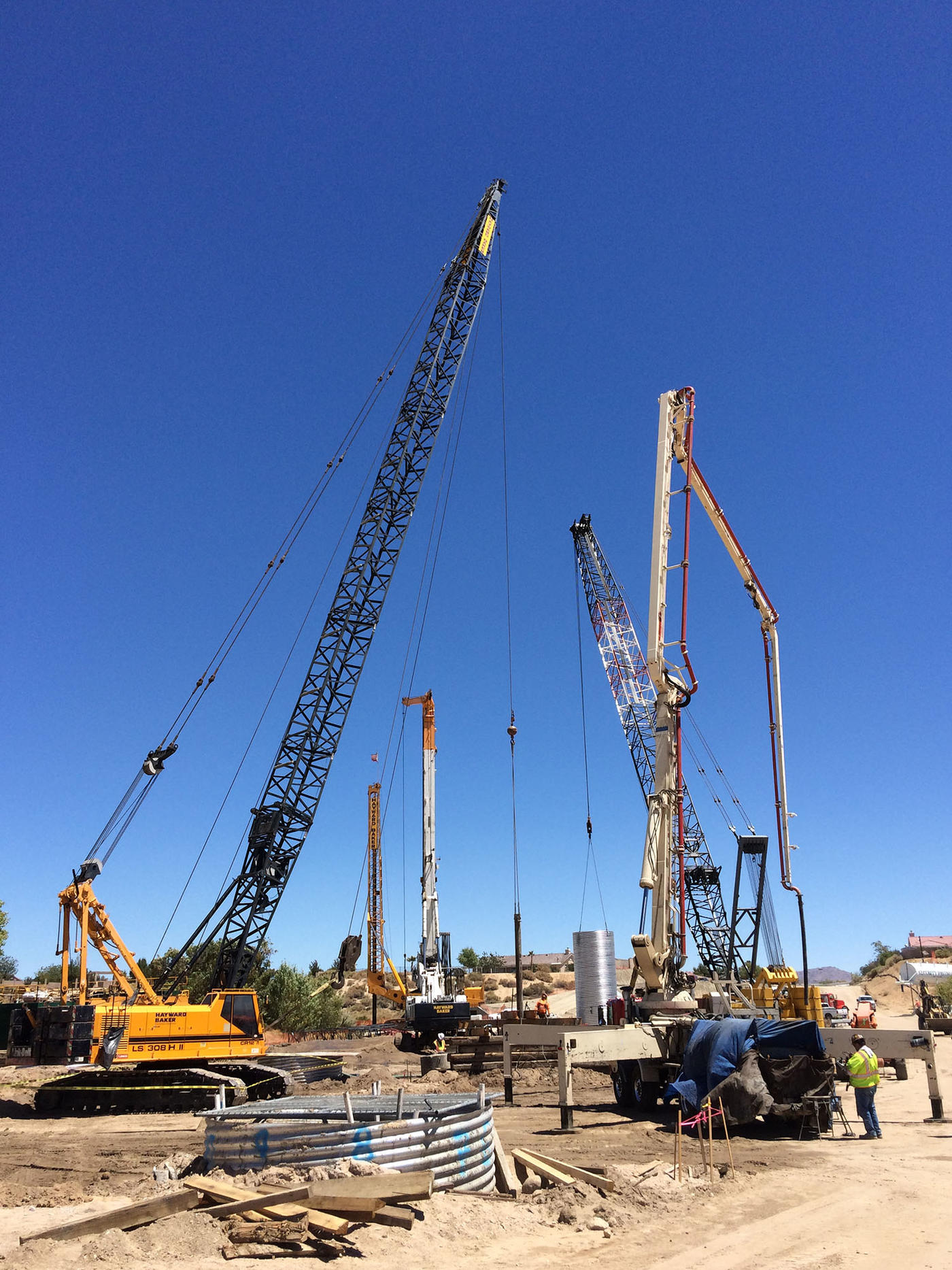 Yucca Loma Bridge drilled shafts