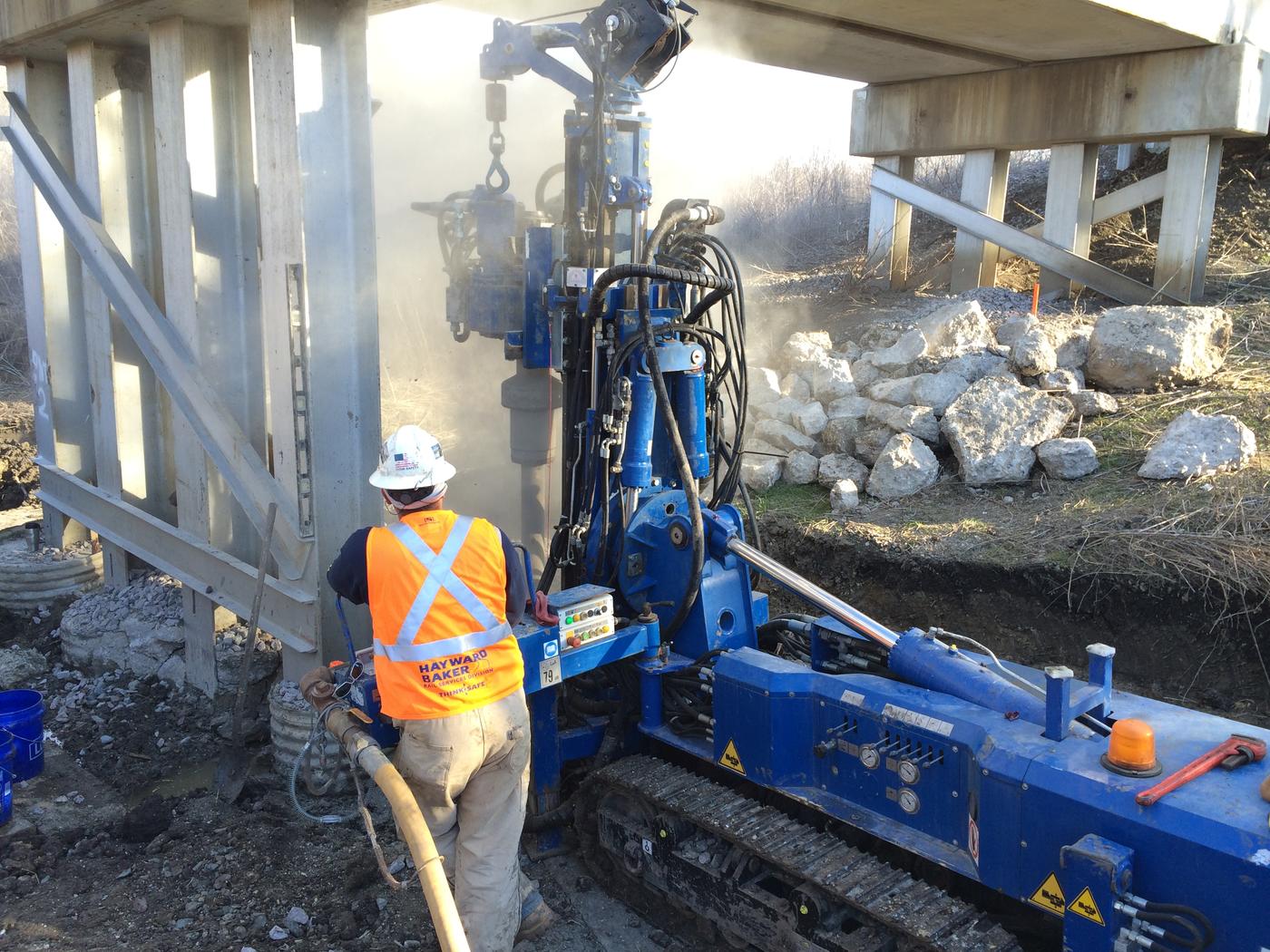 BNSF Bridge Sherman micropiles