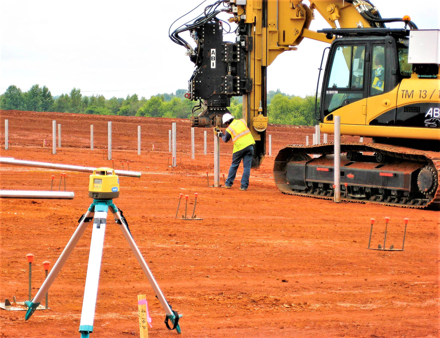 Davidson County Solar Farm driven piles