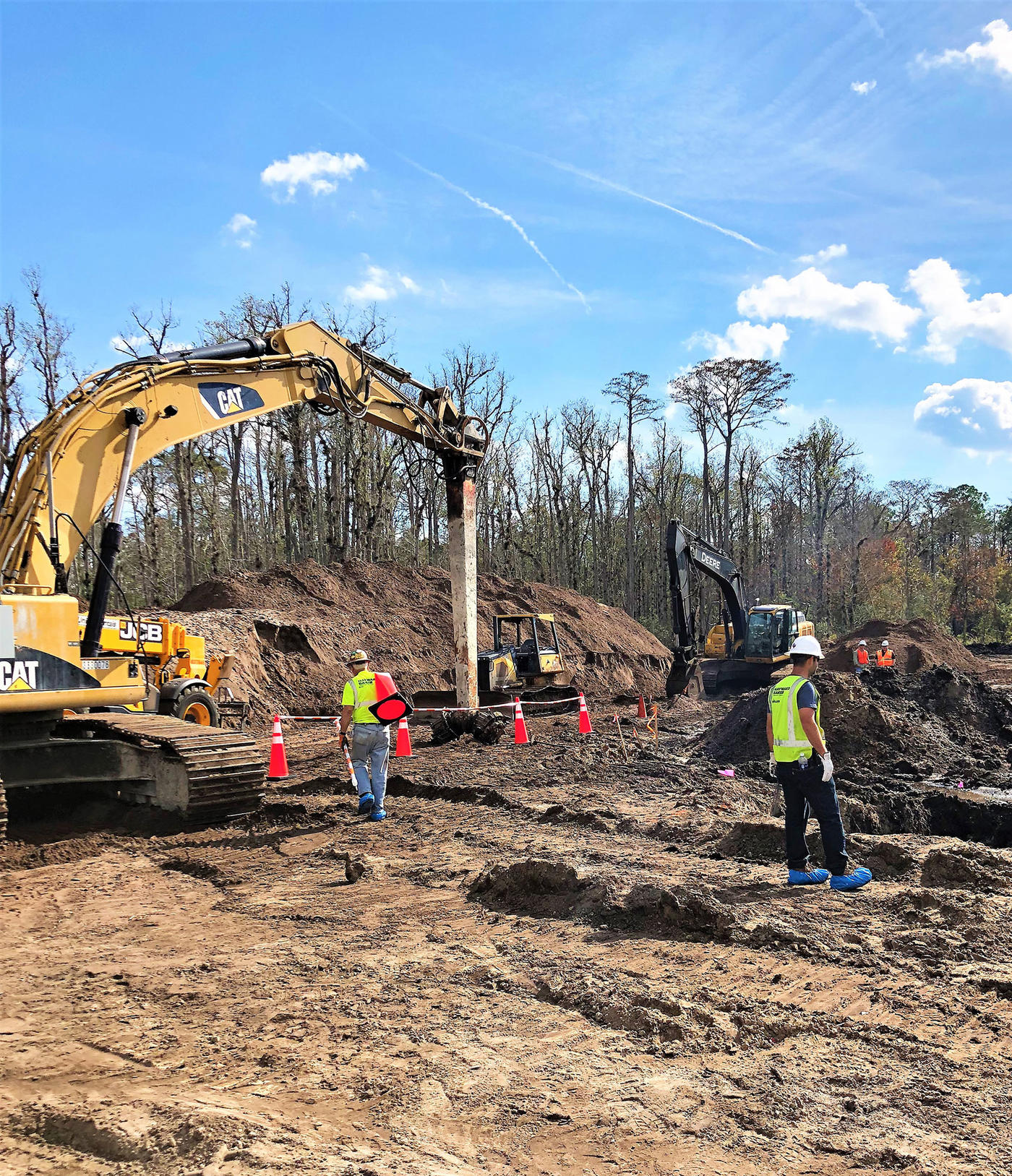 Lees Former Impoundment wet soil mixing