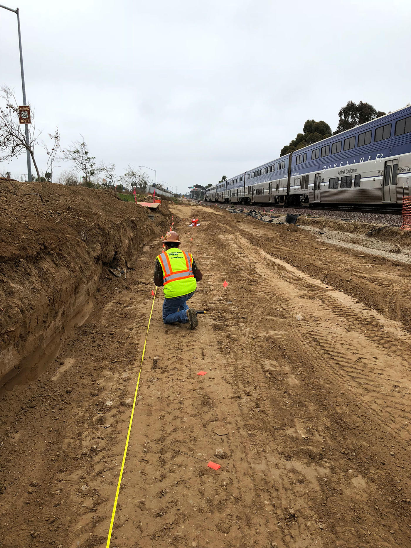 San Diego River Bridge Double Track rigid inclusion