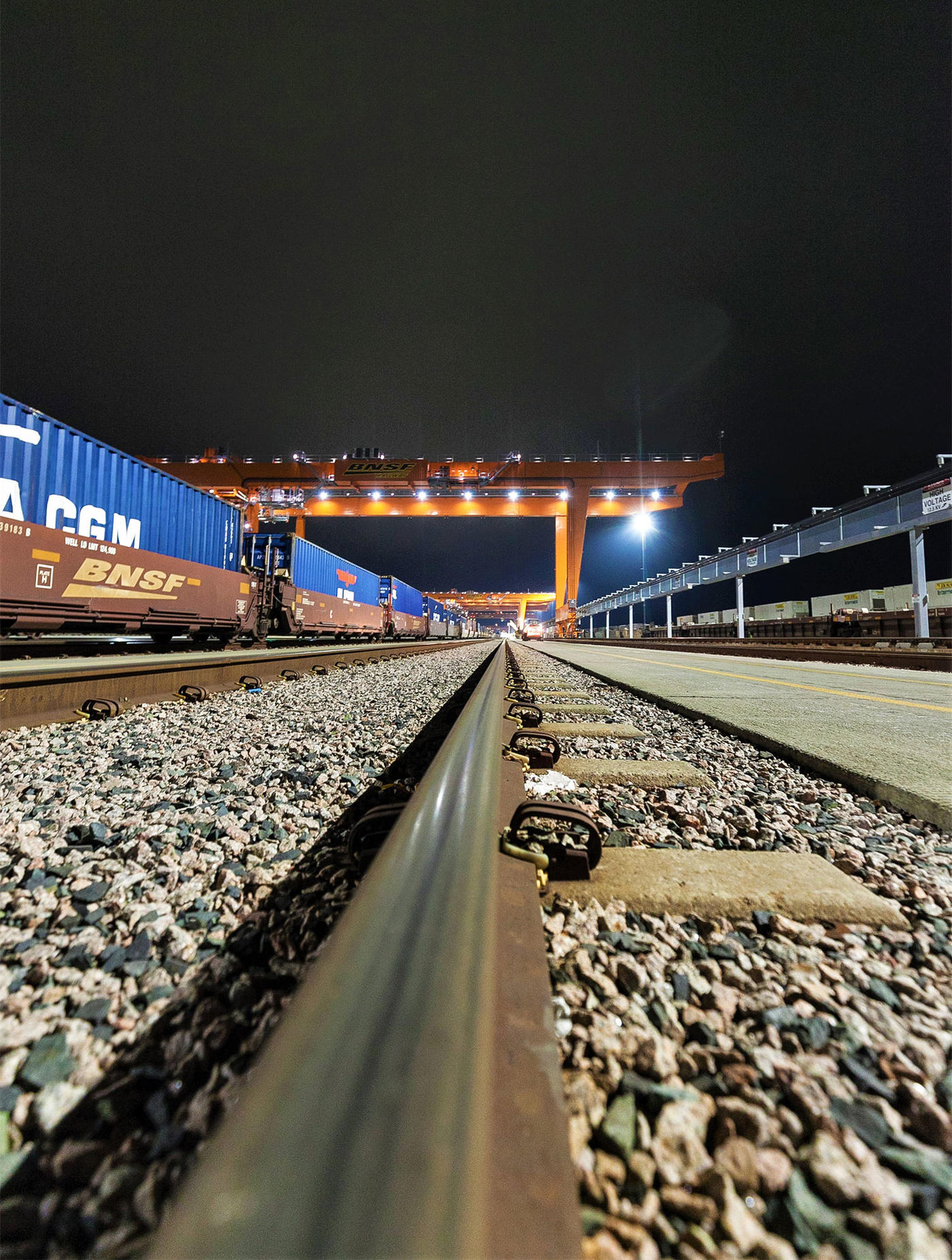 Logistics Park Intermodal Facility night