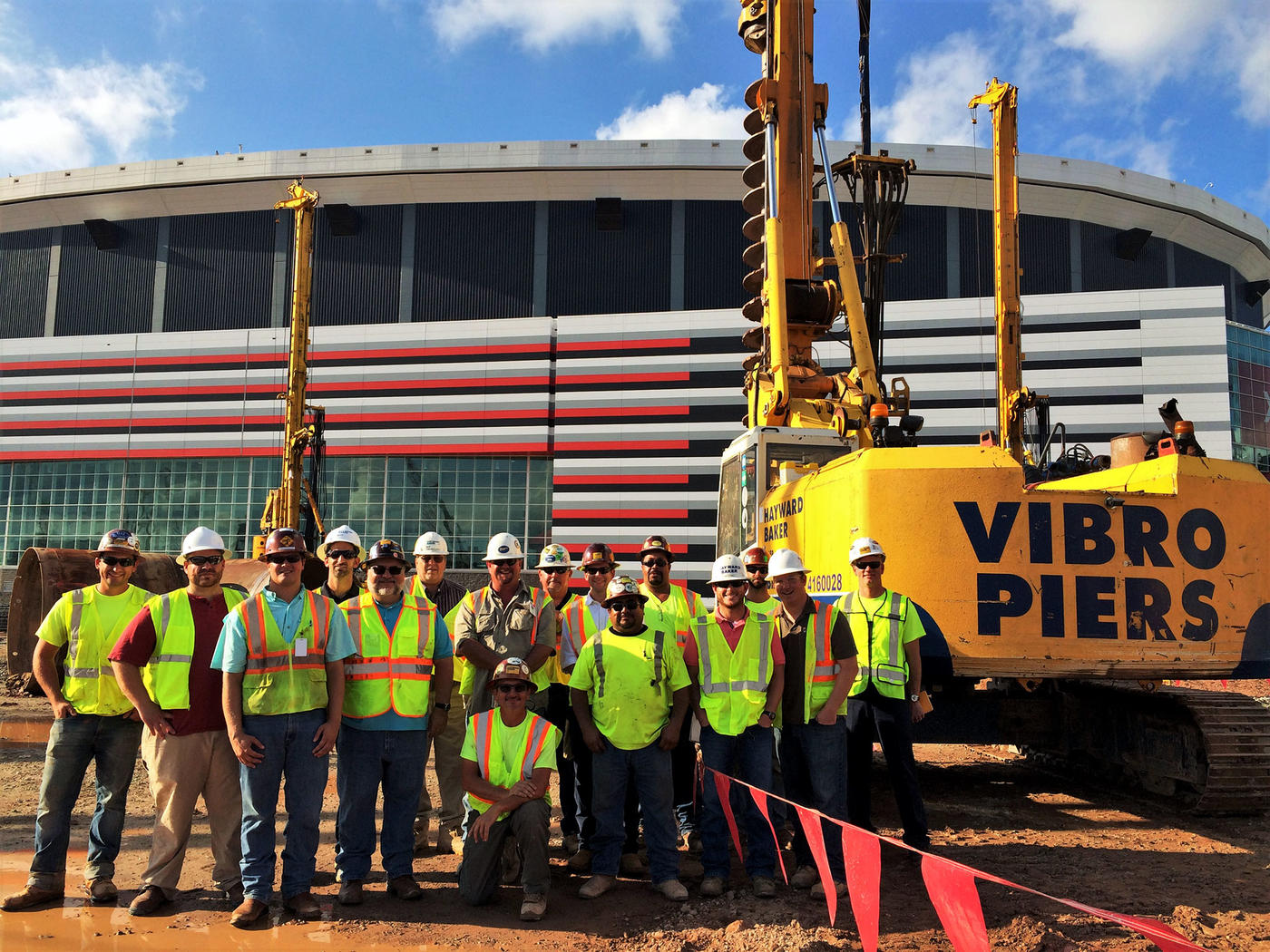 Mercedes-Benz Stadium vibro piers crew