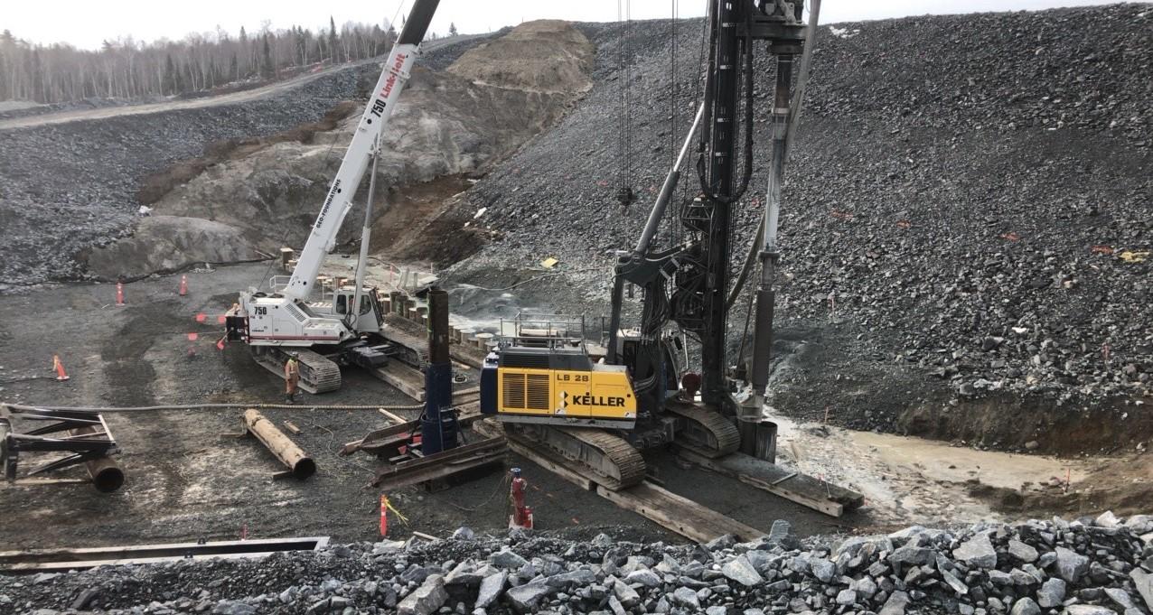 Installing an interlocking pipe pile cut-off wall at Alamos Gold Mine