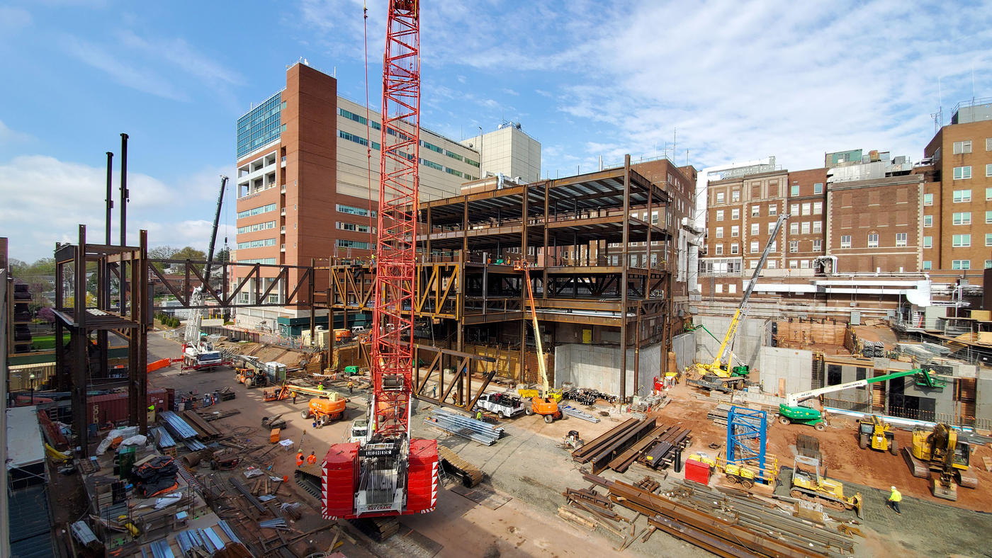 Beginning pavilion construction at HUMC