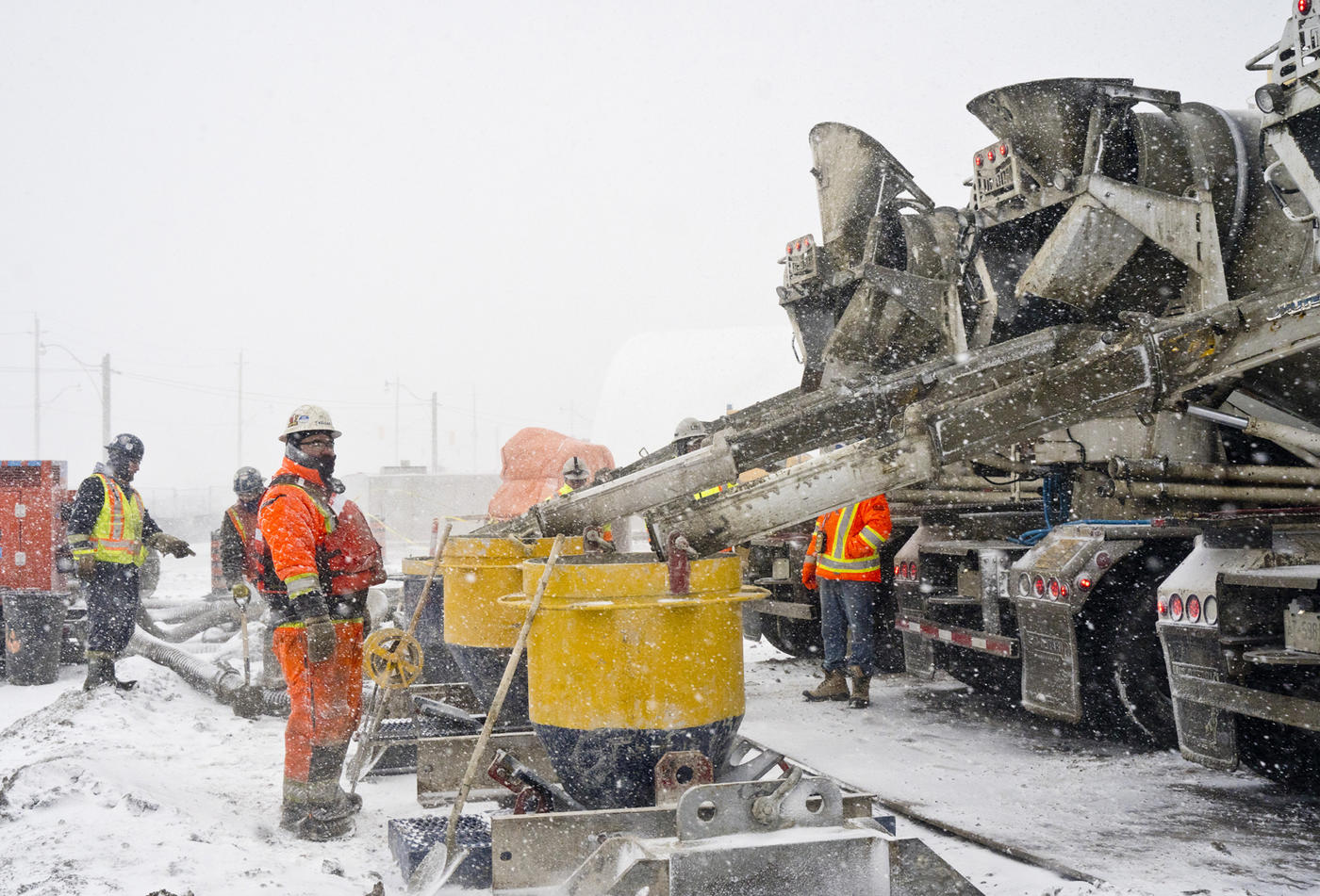 Working in extreme winter weather conditions