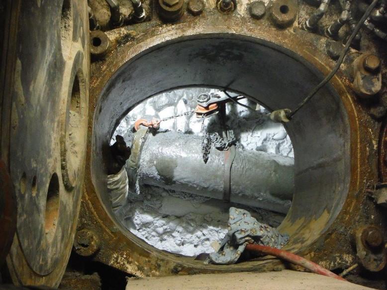 tunnel opening with frozen wall