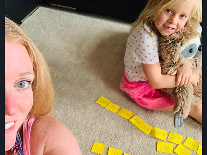 Lea Cochrane with her daughter