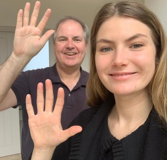 Graeme Cook and his daughter