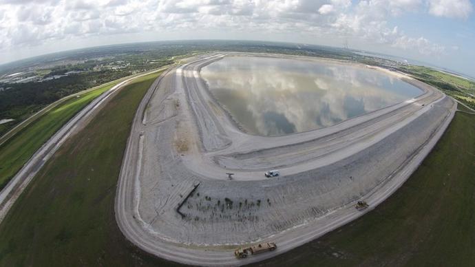 Aerial of an environmental remediation site