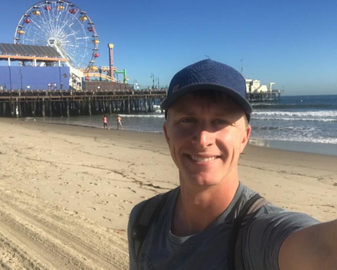 Matt posing at the beach