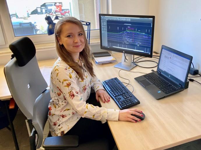 Woman sitting at desk