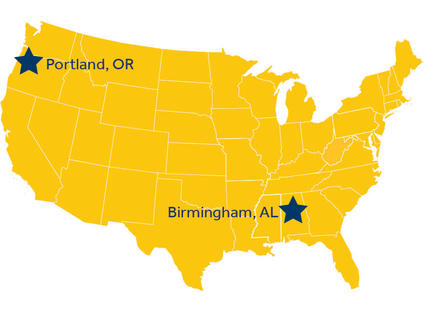 Map of new offices