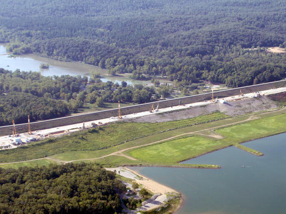 Clearwater Lake Dam aerial