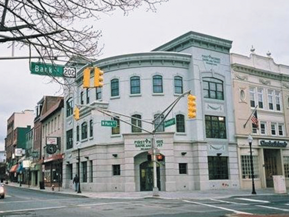 bank on a street corner