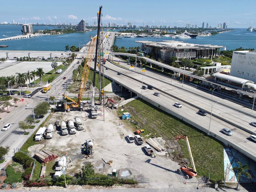 aerial of construction site