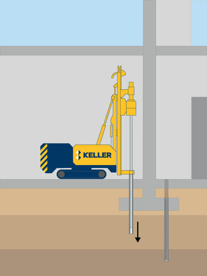 Micropiles technique illustration